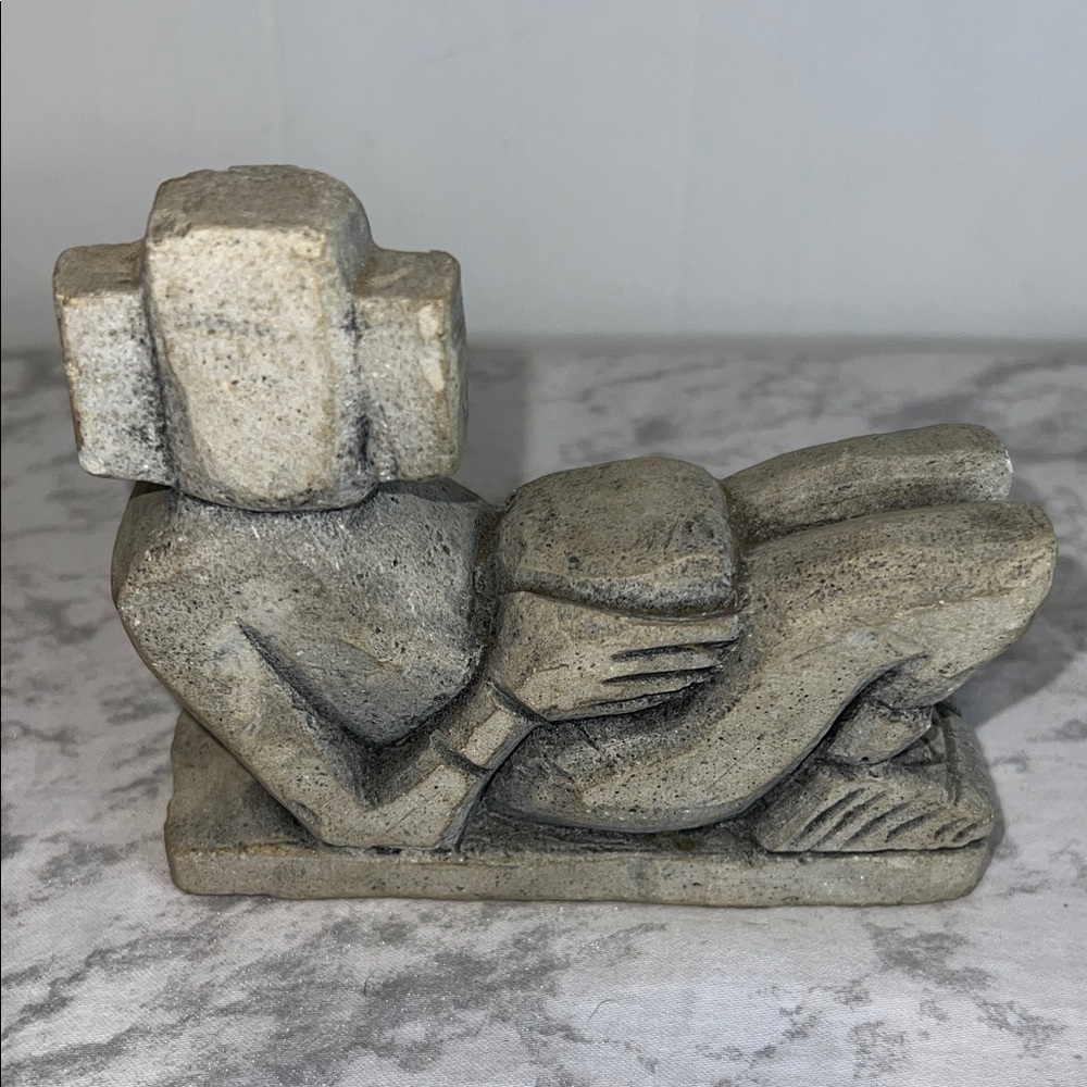 Vintage Gray Stone Sculpture - Picture 2 of 3